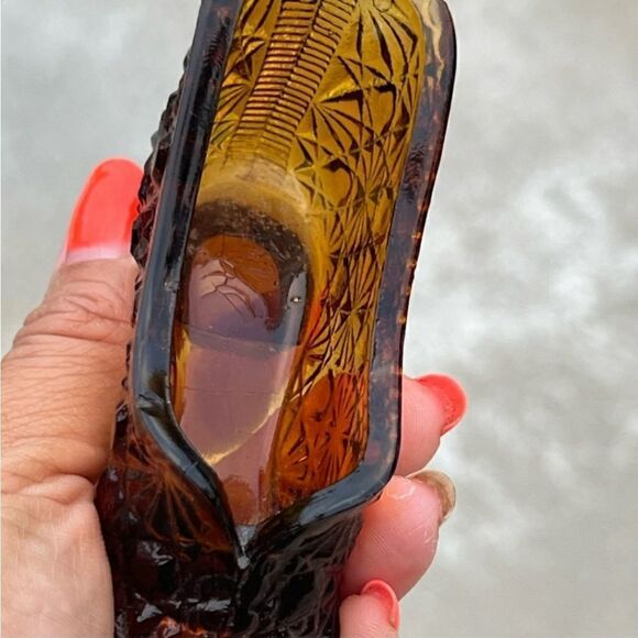 Vintage Amber Victorian Shoe Boot - Picture 10 of 12